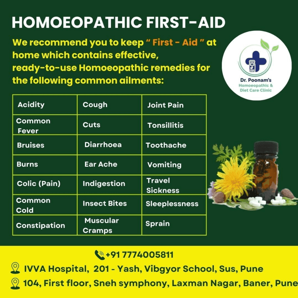 Dr. Poonam's Homeopathy (Homoeopathic) clinic Diet Care and best homeopathy clinic in baner 